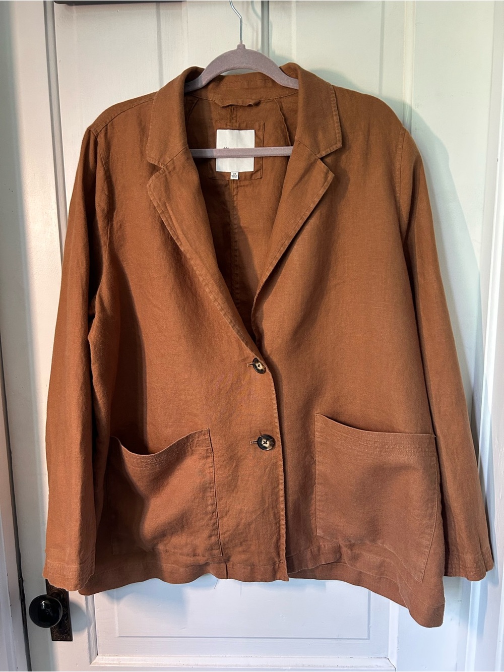 Madewell Rust Brown Cotton Blazer